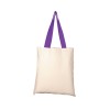 Coloured Handle Cotton Totes violet